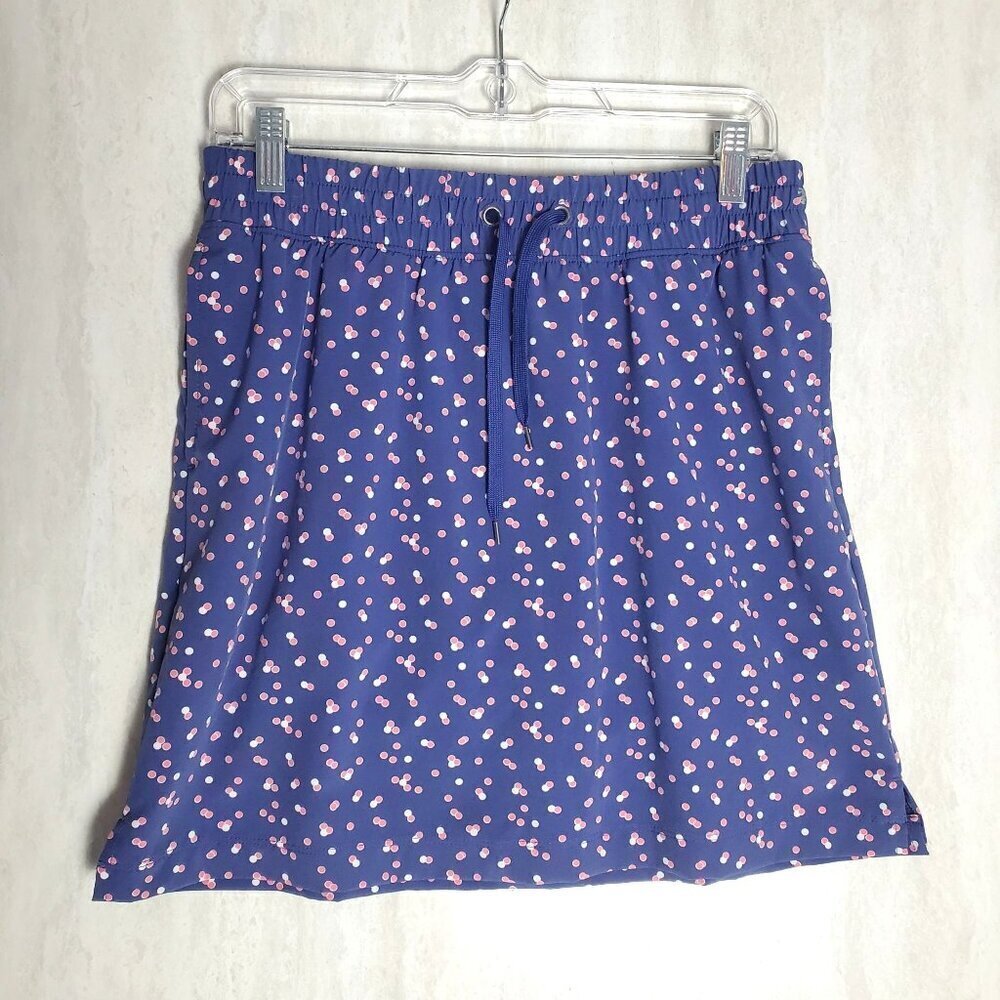 Izod Golf Skort Womens Small Built-in Short Purple Polka dot Athletic Sporty‎